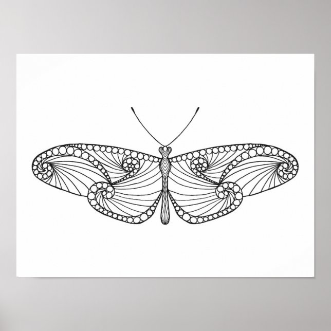 Póster Mariposa inspirada Art. 2 (Frente)