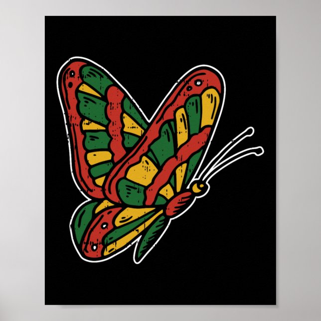 Póster Mariposa Junetdecilla Blm Black History African Am (Frente)