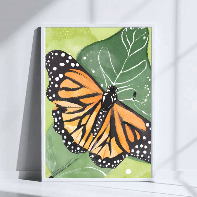 Póster Mariposa monarca | Pintar acuarela (Subido por el creador)