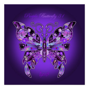Póster Mariposa Morada 31