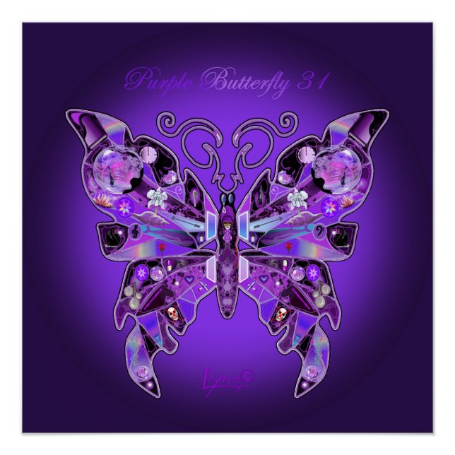 Póster Mariposa Morada 31 (Anverso)