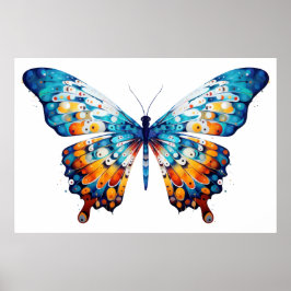 Póster Mariposa multicolor