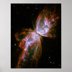 Póster Mariposa / Nebulosa de burbujas (Telescopio Hubble