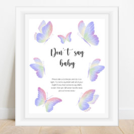 Póster Mariposa No digas bebé