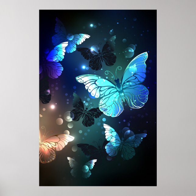 Póster Mariposa nocturna fluida (Frente)