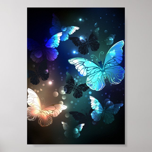 Póster Mariposa nocturna fluida (Frente)
