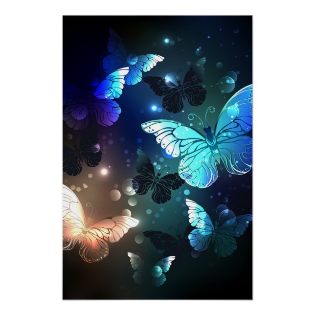 Póster Mariposa nocturna fluida (Anverso)