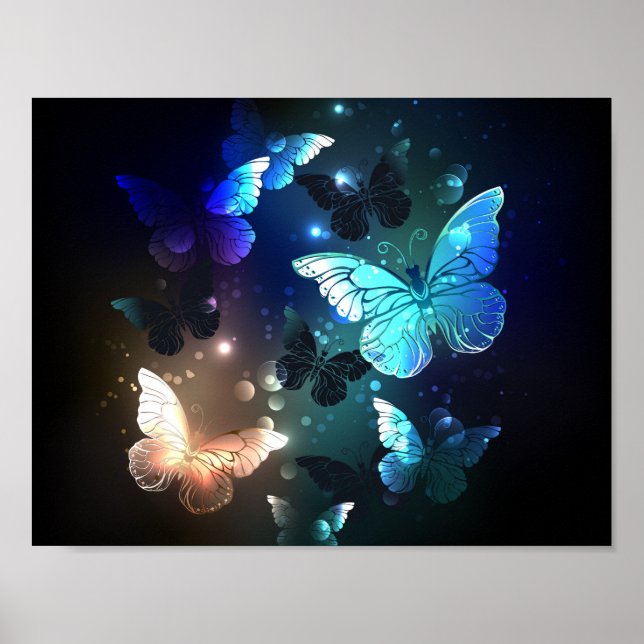 Póster Mariposa nocturna fluida (Frente)