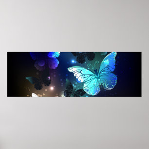 Póster Mariposa Nocturna Revoloteando