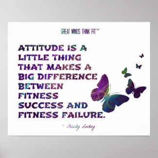 Póster Mariposa para Fitness y Health Fractal 012