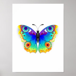 Póster Mariposa Pavo Real Ojo de Arcoíris