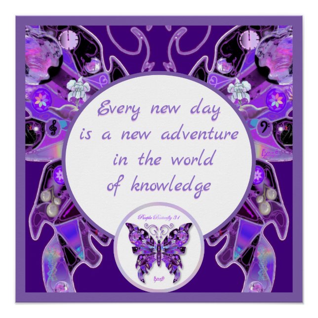 Póster mariposa púrpura (Anverso)