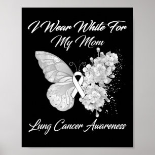 Póster Mariposa Que Llevo Blanco Por Mi Mamá Cáncer De Pu
