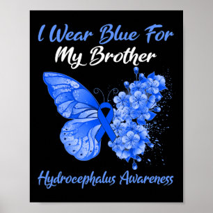 Póster Mariposa Que Uso Azul Para Mi Hermano Hydrocephalu