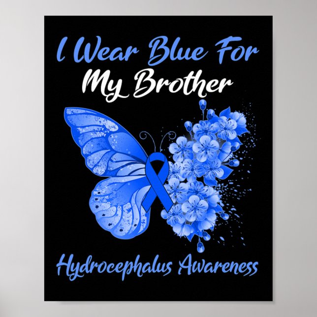 Póster Mariposa Que Uso Azul Para Mi Hermano Hydrocephalu (Frente)