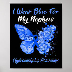 Póster Mariposa Que Uso Azul Para Mi Nephew Hydrocephalus