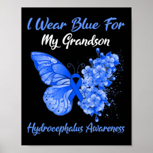 Póster Mariposa Que Uso Azul Para Mi Nieto Hydrocephalu
