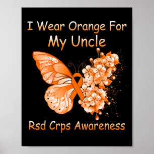 Póster Mariposa Que Uso Naranja Para Mi Tío Rsd Crps Awar