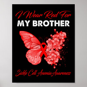Póster Mariposa Que Uso Rojo Para Mi Hermano Célula De En