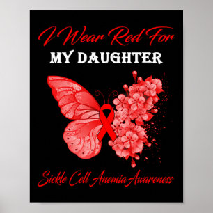 Póster Mariposa Que Uso Rojo Para Mi Hija Célula De Enfer