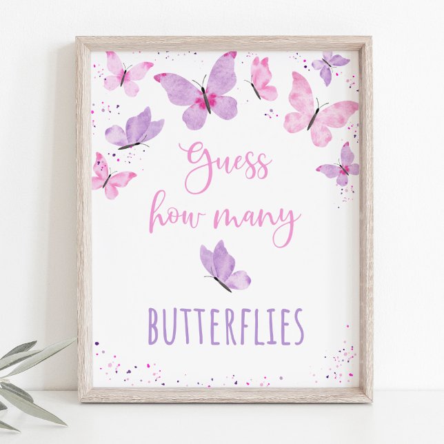 Póster Mariposa rosa morada adivina cuántos juegos (Subido por el creador)