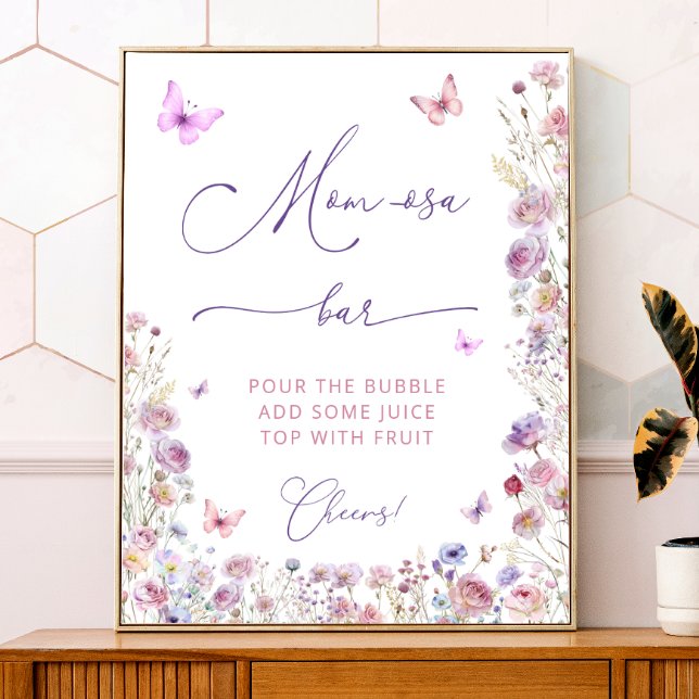 Póster Mariposa rosa morada Jardín Mamá-osa Bar (Subido por el creador)
