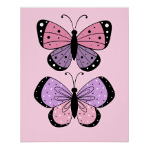 Mariposa rosa y púrpura
