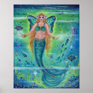 Póster Mariposa Sirena por la paz interior de Renee Lavoi