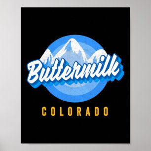 Póster Mariposa Snowboarding Co Ski Colorado Mountain S