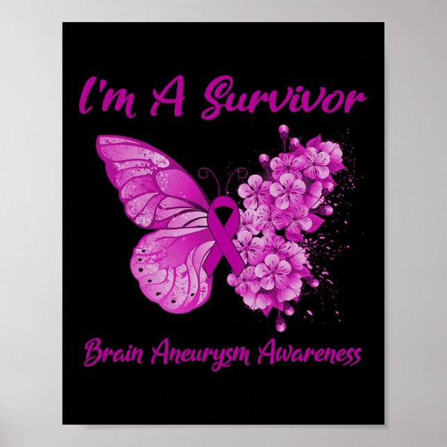 Póster Mariposa Soy Un Superviviente Conciencia de Aneuri (Frente)