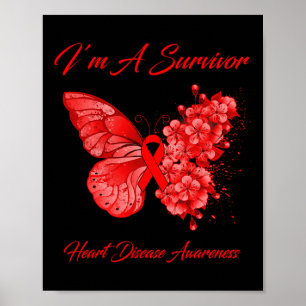 Póster Mariposa Soy Un Superviviente Conciencia de la Enf