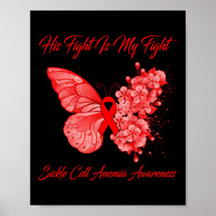 Póster Mariposa su lucha es mi anemia de anemia falciform
