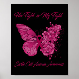 Póster Mariposa su lucha es mi anemia falciforme