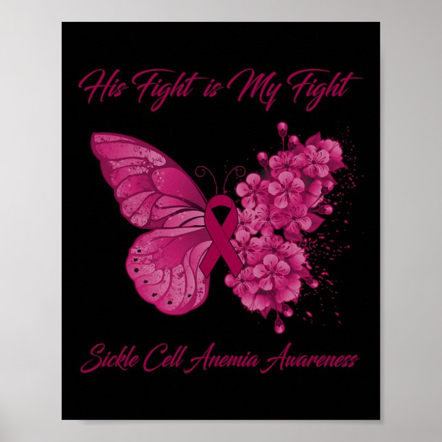 Póster Mariposa su lucha es mi anemia falciforme (Frente)