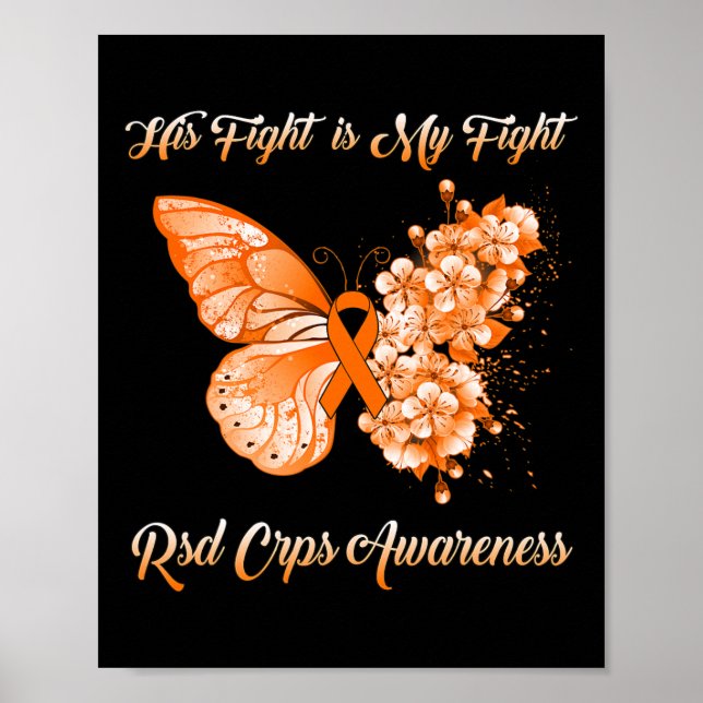 Póster Mariposa Su Lucha Es Mi Conciencia De Rsd Crps (Frente)