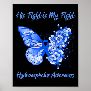 Póster Mariposa su lucha es mi lucha contra el hidrocéfal
