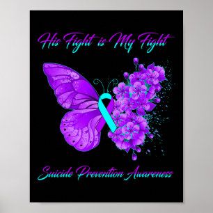 Póster Mariposa su lucha es mi lucha contra la prevención