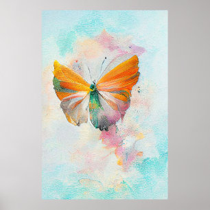 Póster Mariposa Vida silvestre Naturaleza animal acuarela
