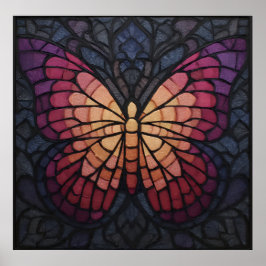 Póster MariposaDeVidrioTeñido