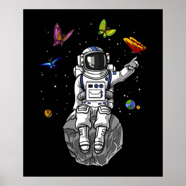 Póster Mariposas astronautas (Frente)