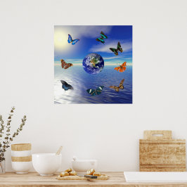 Póster Mariposas Blue Earth