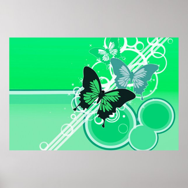 Póster Mariposas circulares 2 (Frente)