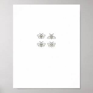 Póster Mariposas Cottagecore Clásicas