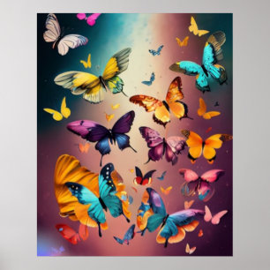 Póster Mariposas de colores
