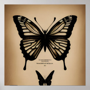 Póster Mariposas de época