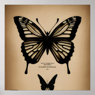 Póster Mariposas de época