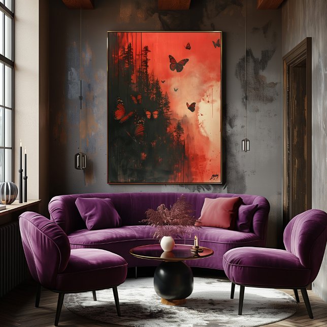 Póster Mariposas de Luna Sangrienta: Vuelo Surrealista. (Subido por el creador)