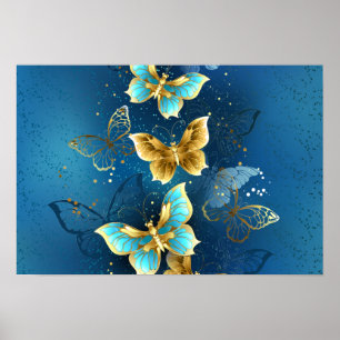 Póster Mariposas doradas