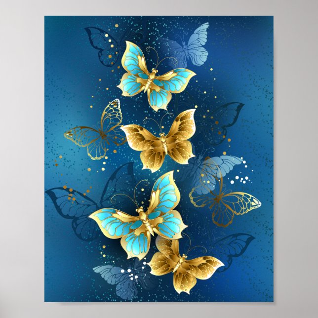 Póster Mariposas doradas (Frente)