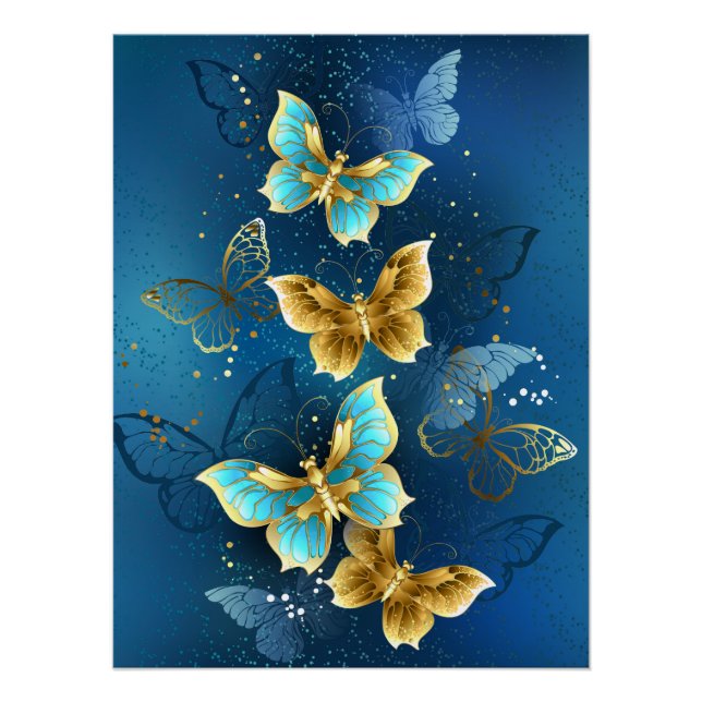 Póster Mariposas doradas (Anverso)